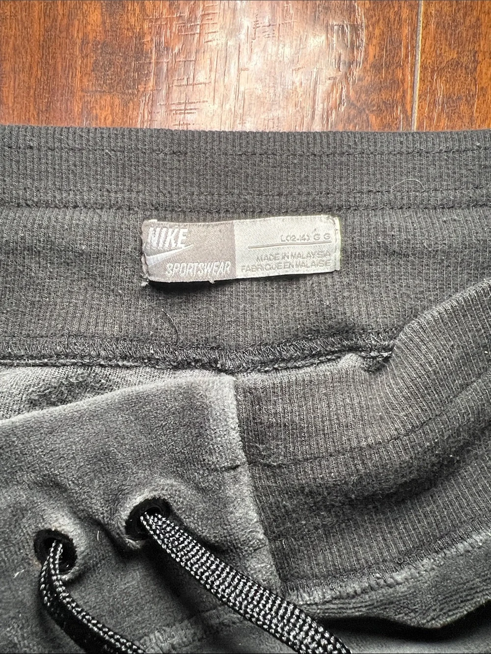 Nike Vintage Dark Gray Velour Joggers Drawstring *See Pictures for actual Size